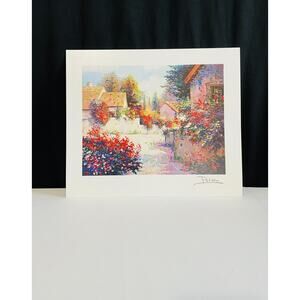 Vtg Alex Perez Seriolithograph Art Village View III Miami Artist COA Signed